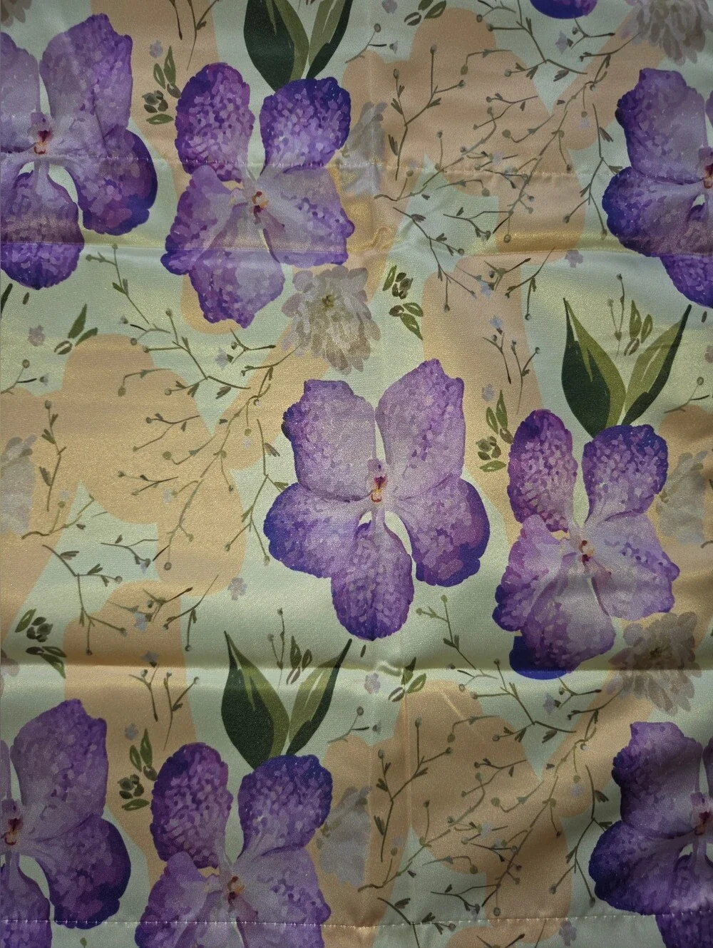 Floral Purple and Peach Window Valance